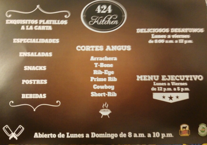 424 Kitchen Menu