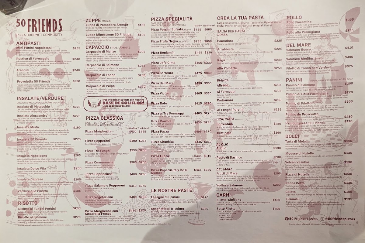 50 Friends Menu Photo 2