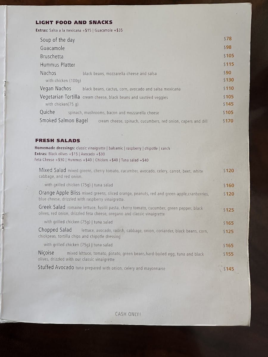 A Page In The Sun Menu Photo 5
