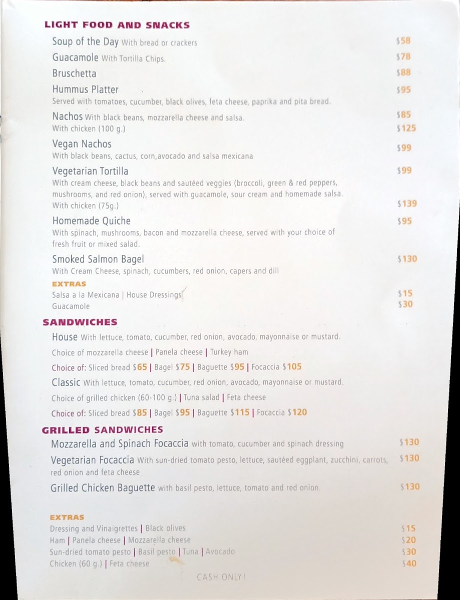 A Page In The Sun Menu Photo 8