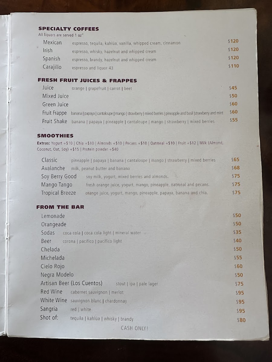 A Page In The Sun Menu Photo 9