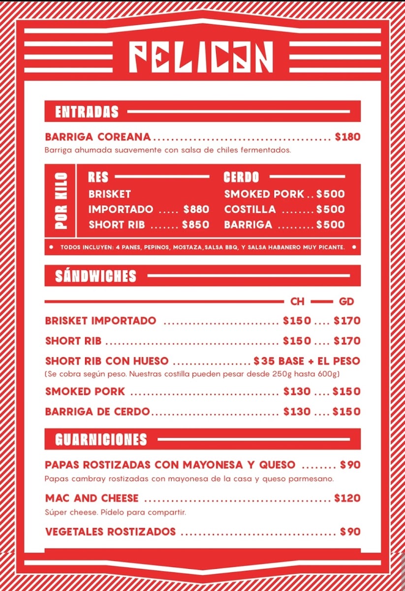 Ahumados Pelican Menu Photo 5