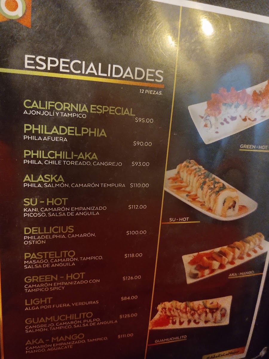 Aka Sushi Menu