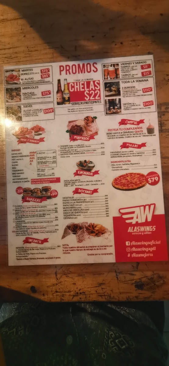 Alaswings Ávila Camacho Menu Photo 6