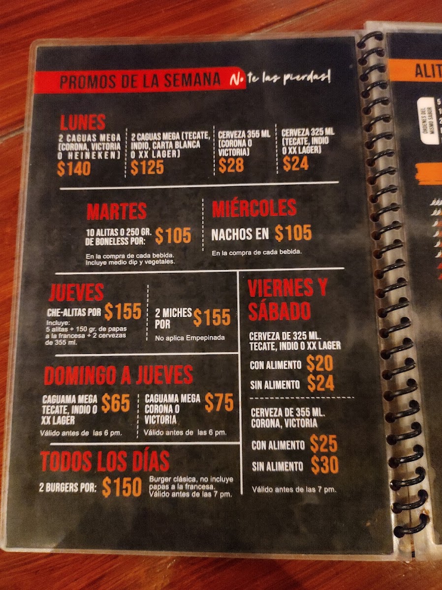 Alaswings Morelos Menu Photo 2