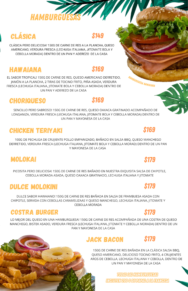 Aloha Menu