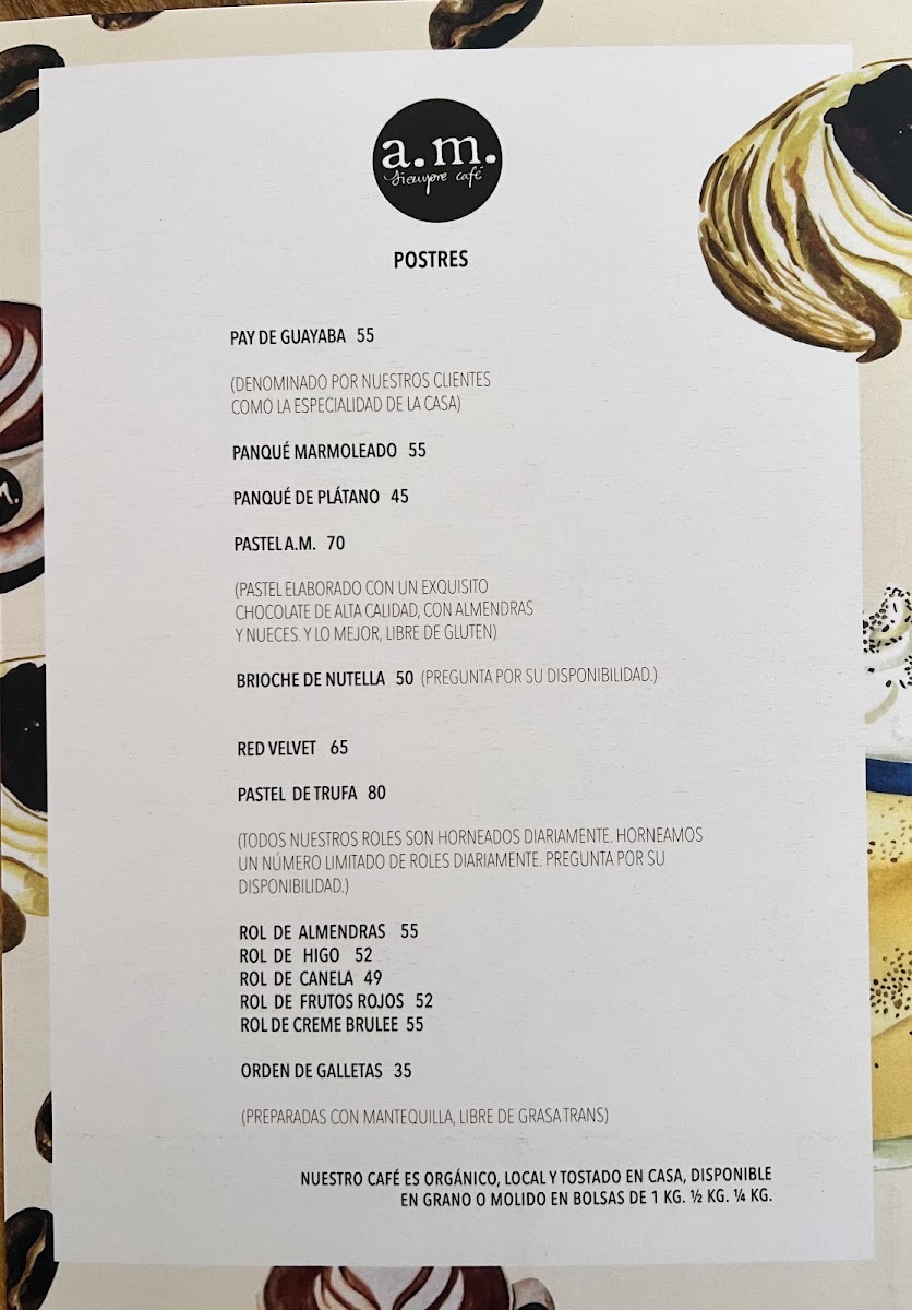 A.m. Siempre Cafe Menu Photo 8