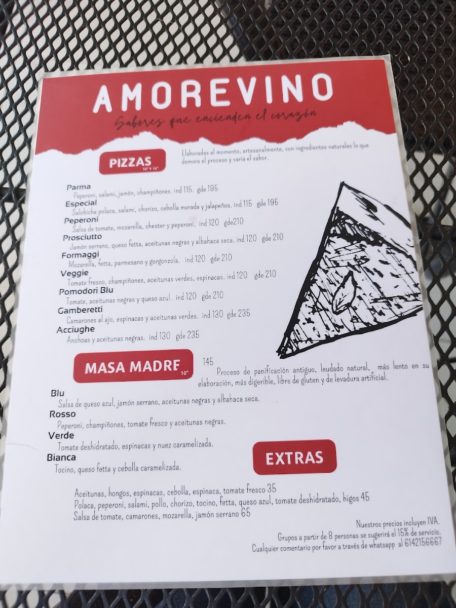Amorevino Pasta Y Pizza A La Leña Menu Photo 3