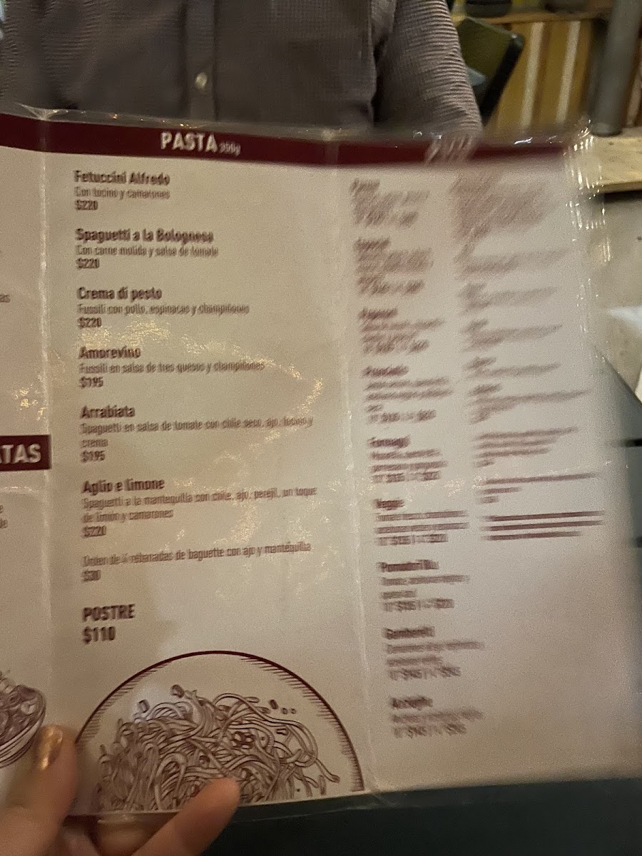 Amorevino Pasta Y Pizza A La Leña Menu Photo 9