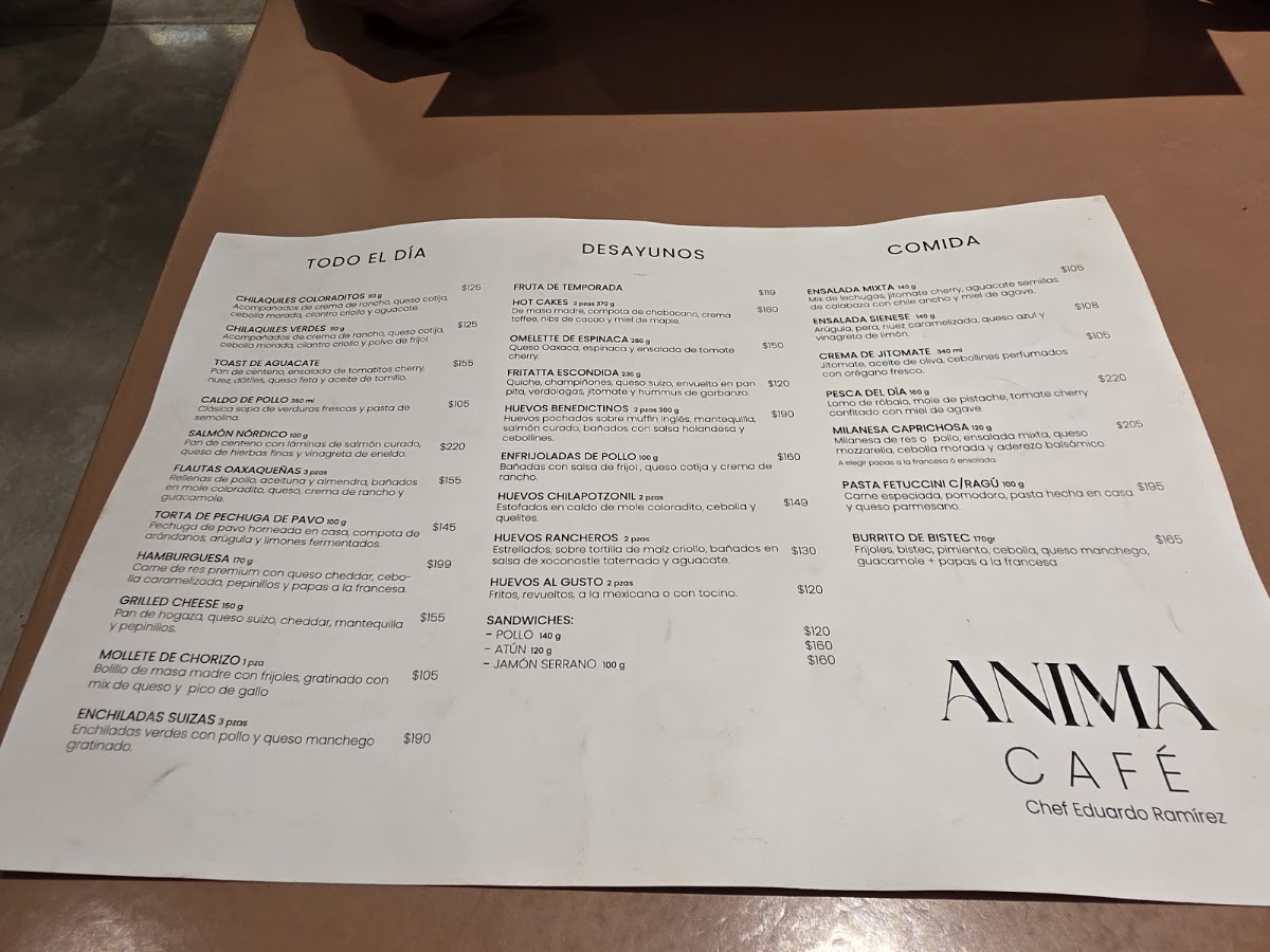 Anima Cafe Menu Photo 3