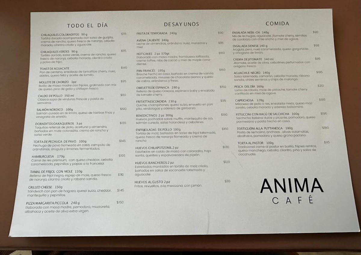 Anima Cafe Menu Photo 8