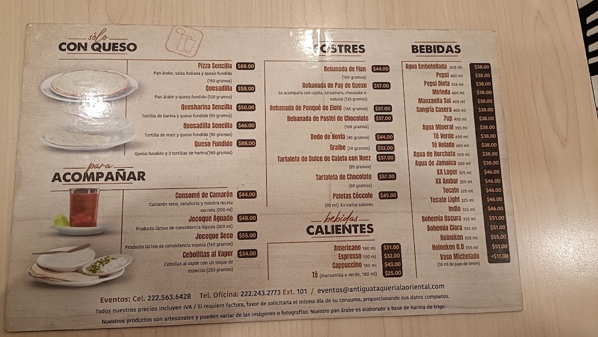 Antigua Taqueria La Oriental Menu Photo 2