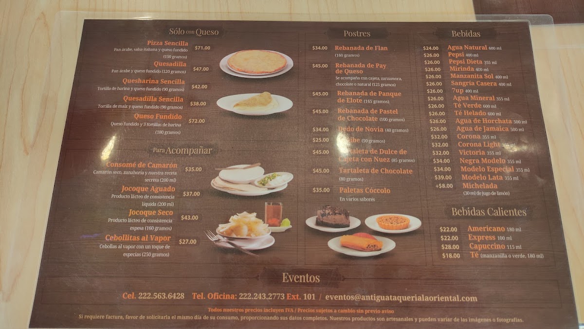 Antigua Taqueria La Oriental Menu Photo 5