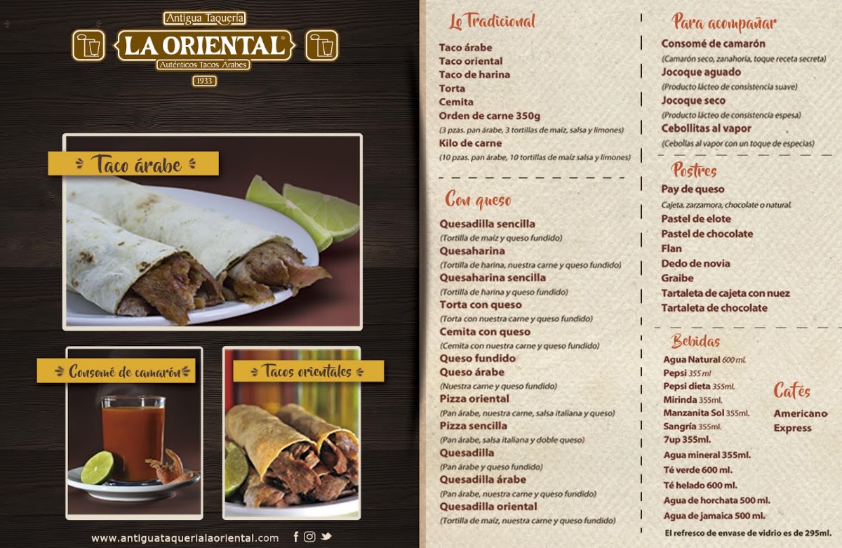 Antigua Taqueria La Oriental Menu Photo 6