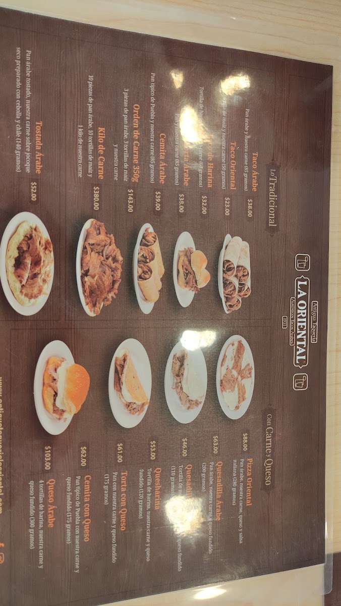 Antigua Taqueria La Oriental Menu Photo 9