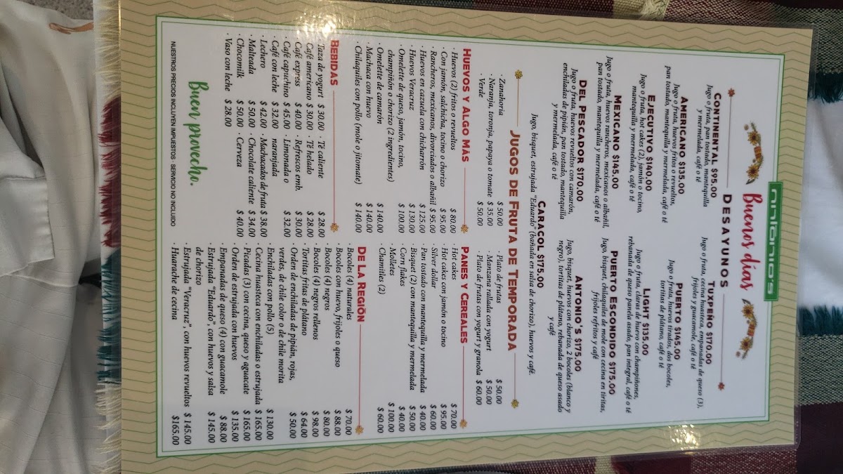 Antonio S Restaurante Menu Photo 3