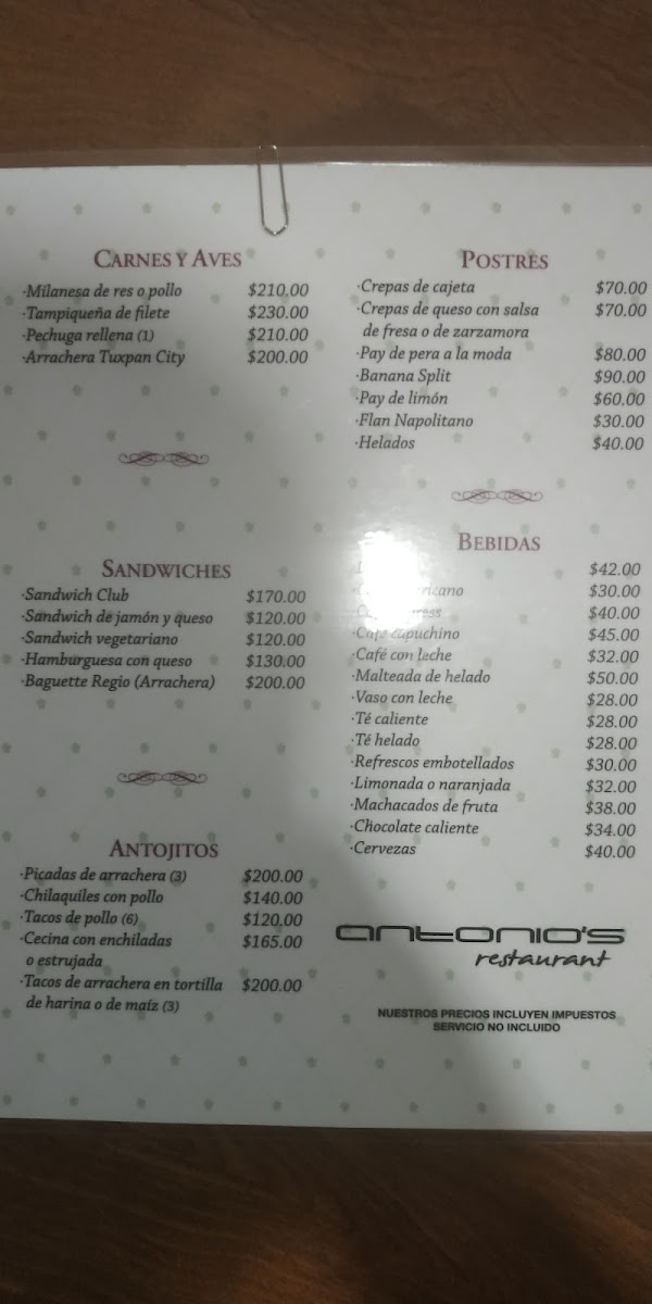 Antonio S Restaurante Menu Photo 7