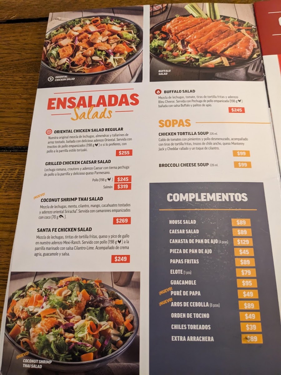 Applebee's Campos Eliseos Menu