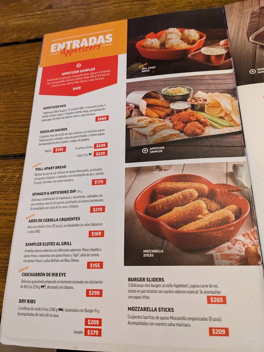 Applebee's Campos Eliseos Menu Photo 7