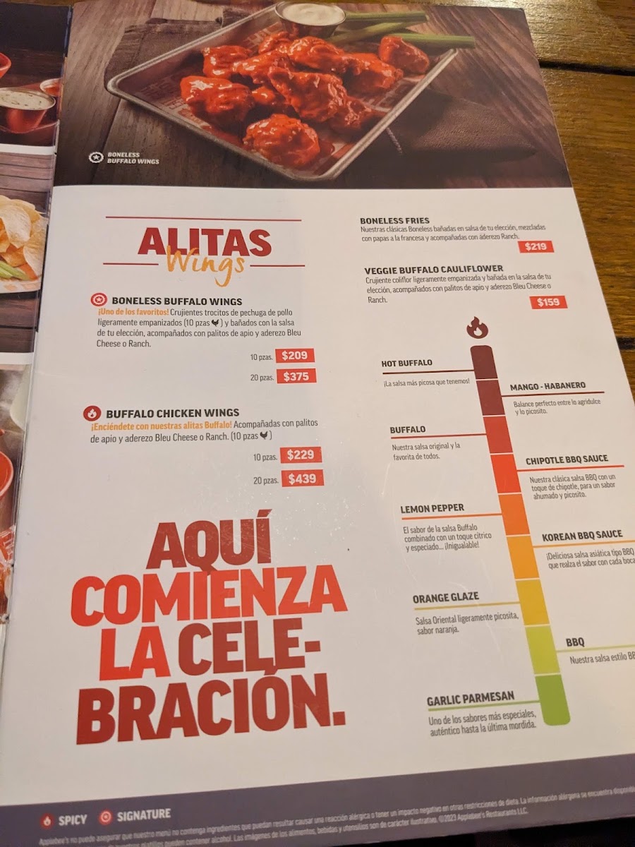 Applebee's Campos Eliseos Menu Photo 9