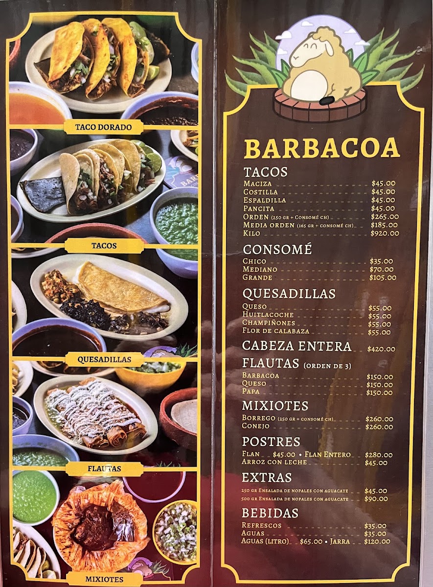 Aqui Es Texcoco Menu