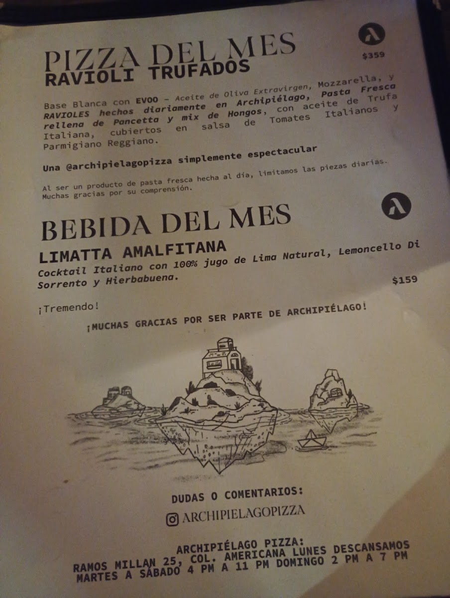 Archipielago Pizza Menu Photo 3