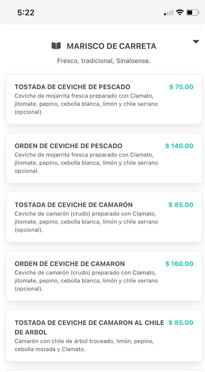 Avenida La Tizona Menu Photo 3
