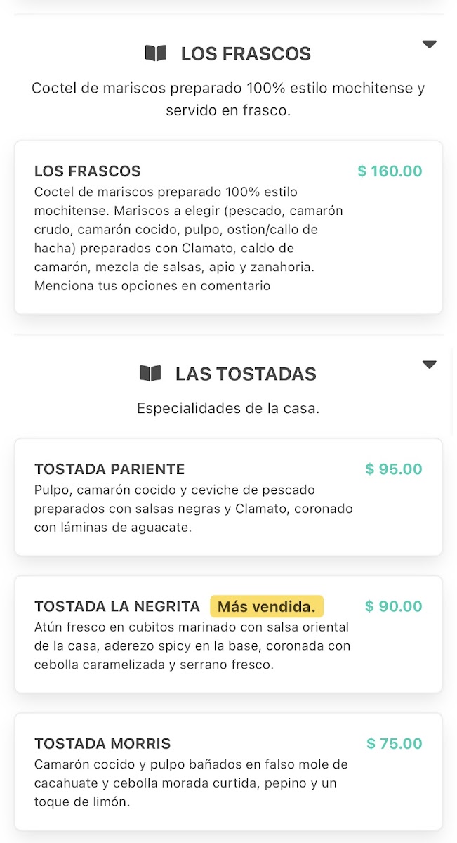 Avenida La Tizona Menu Photo 4