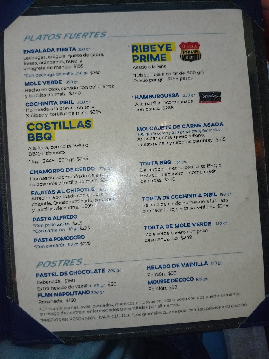 Bananabar Menu