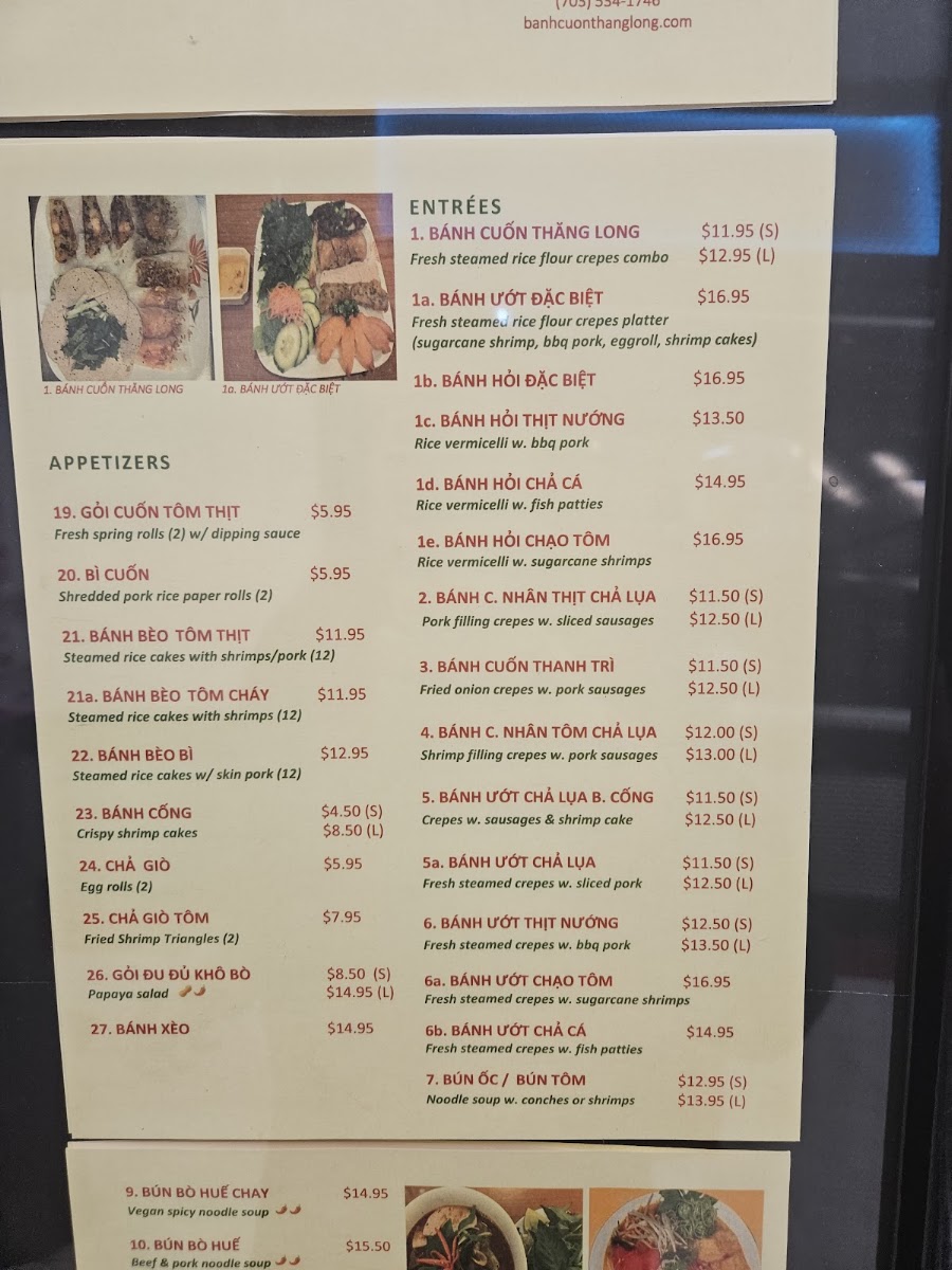 Banh Cuon Thang Long Menu Photo 7