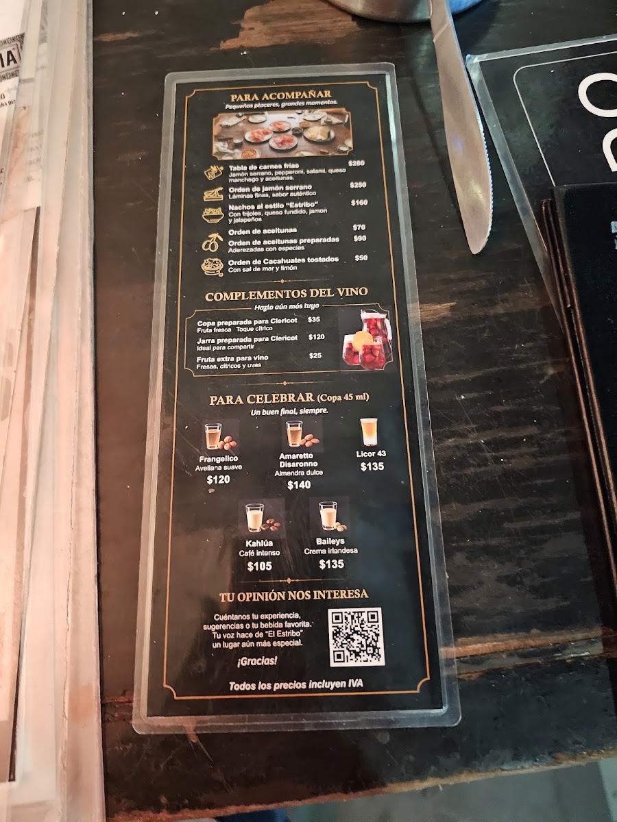 Bar 'el Estribo' Menu Photo 2
