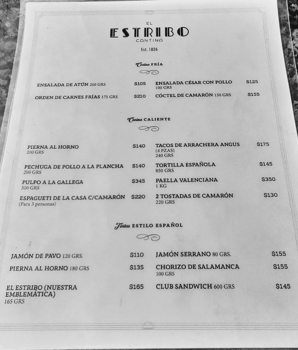 Bar 'el Estribo' Menu Photo 9