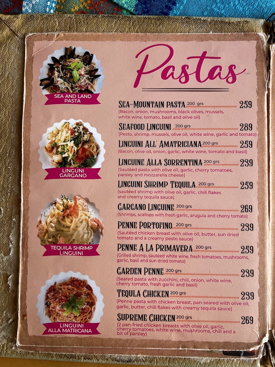 Bar Océano Restaurante Menu