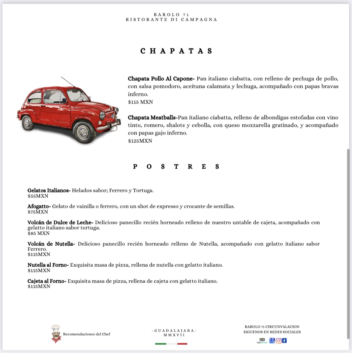 Barolo 71 Circunvalacion Menu Photo 10