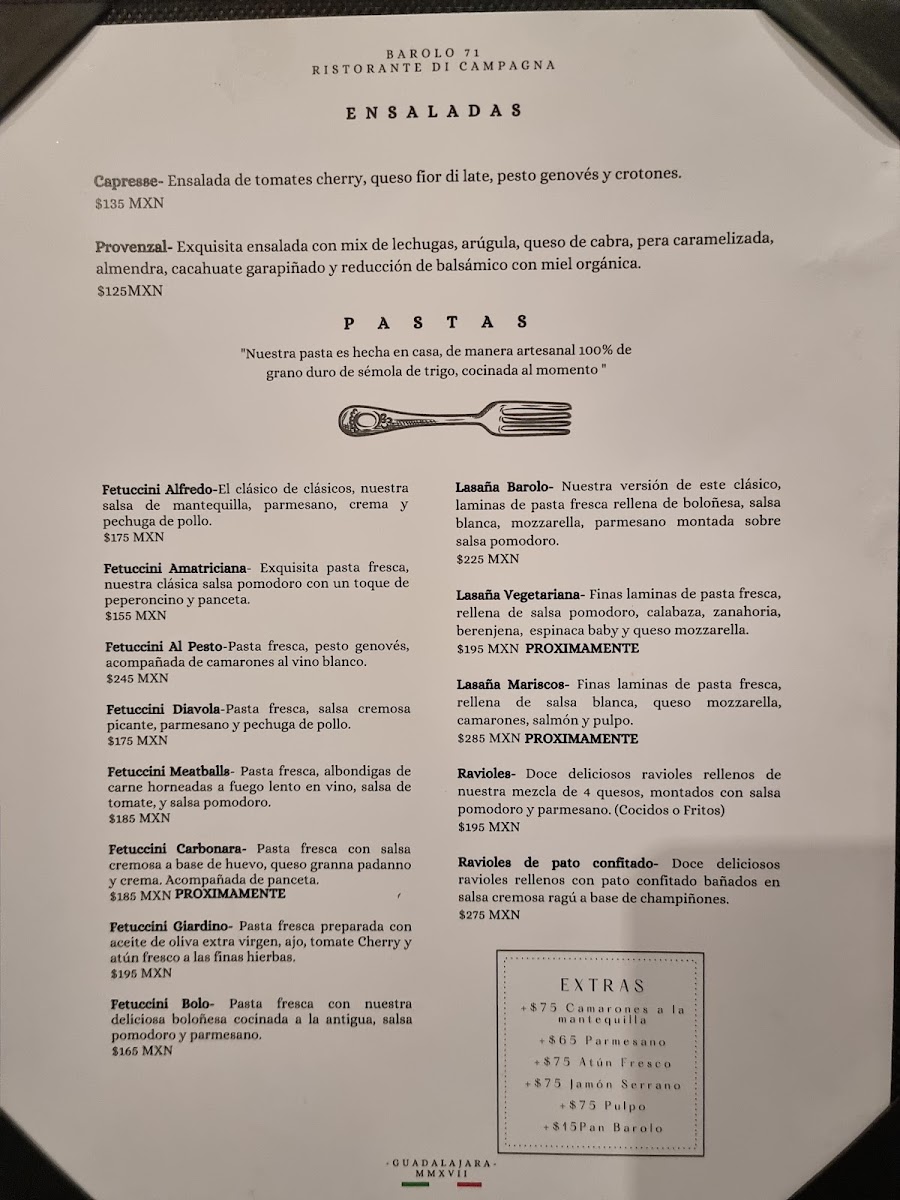 Barolo 71 Circunvalacion Menu Photo 7