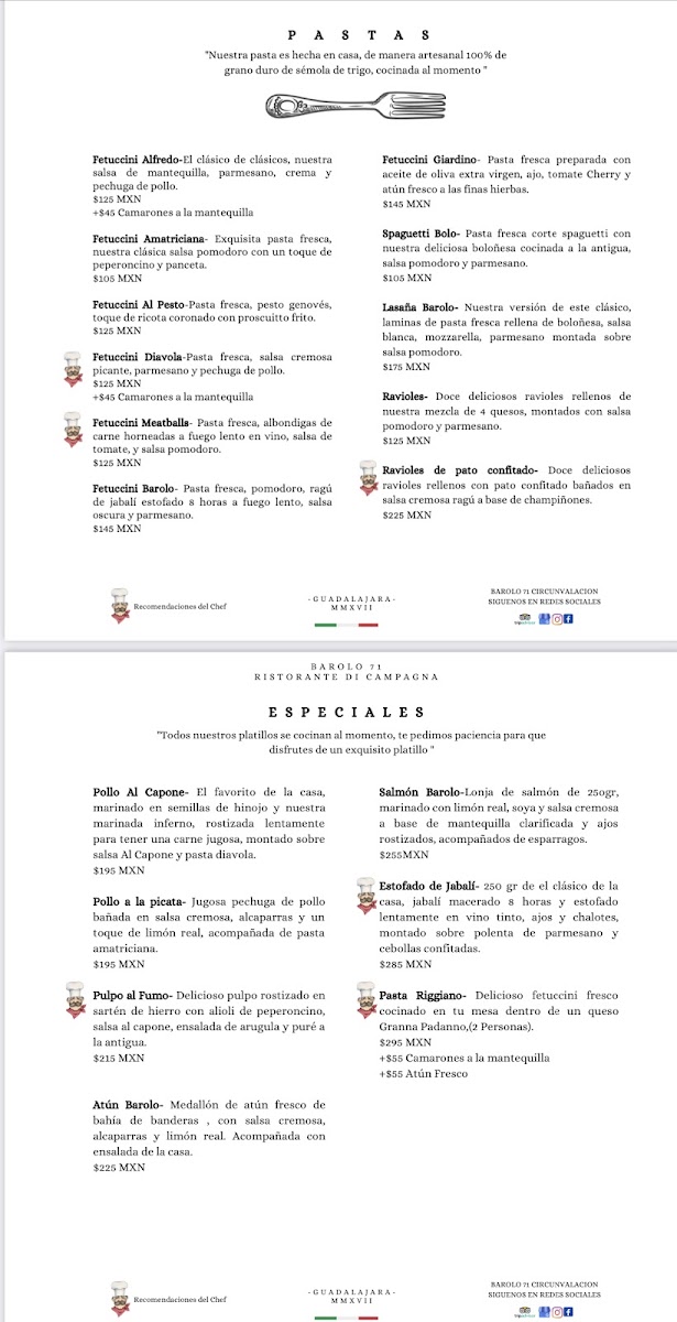 Barolo 71 Circunvalacion Menu Photo 8