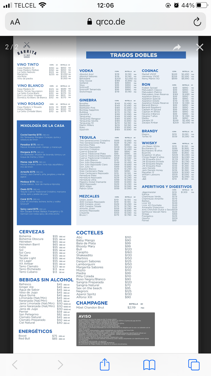 Barrita De Mar Interlomas Menu Photo 10