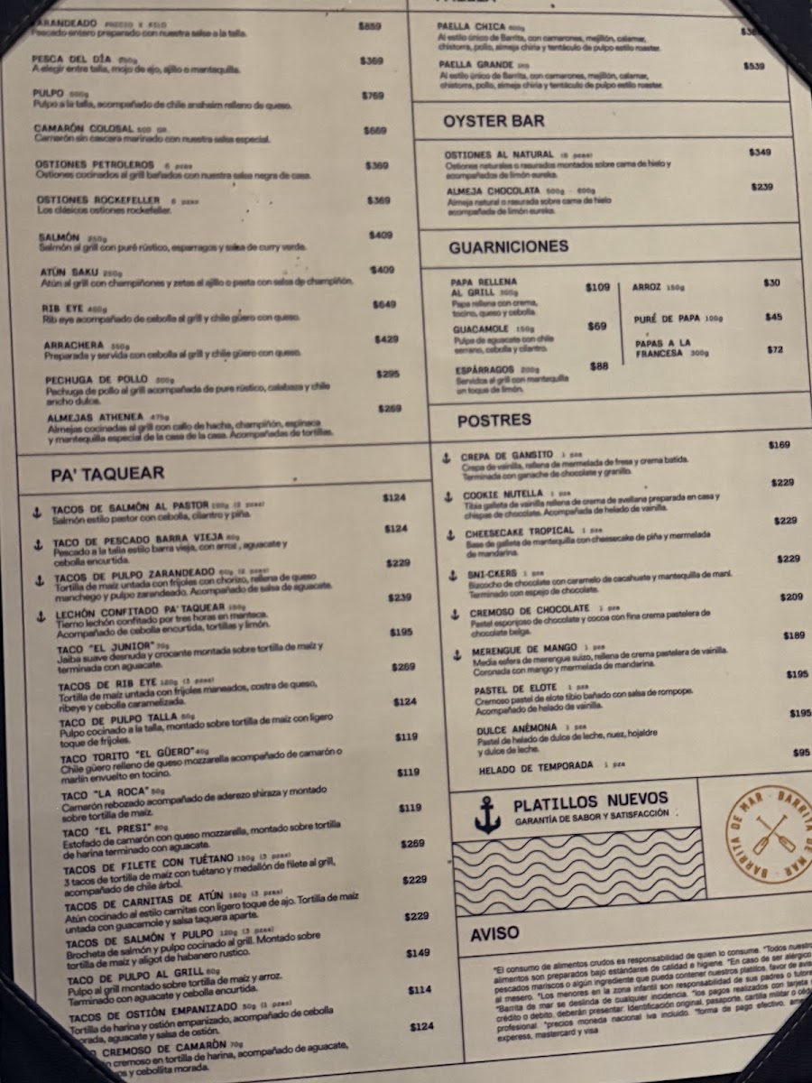 Barrita De Mar Interlomas Menu Photo 3