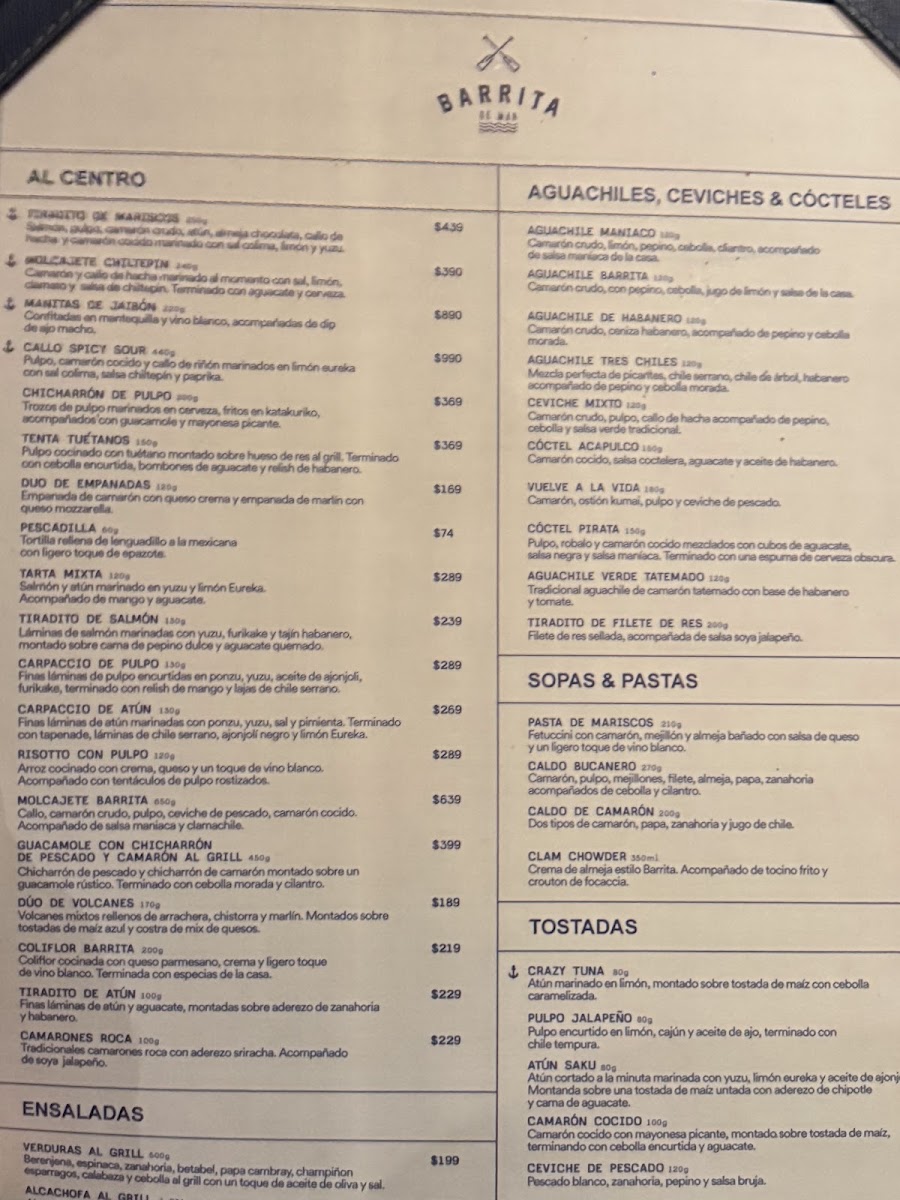 Barrita De Mar Interlomas Menu Photo 4