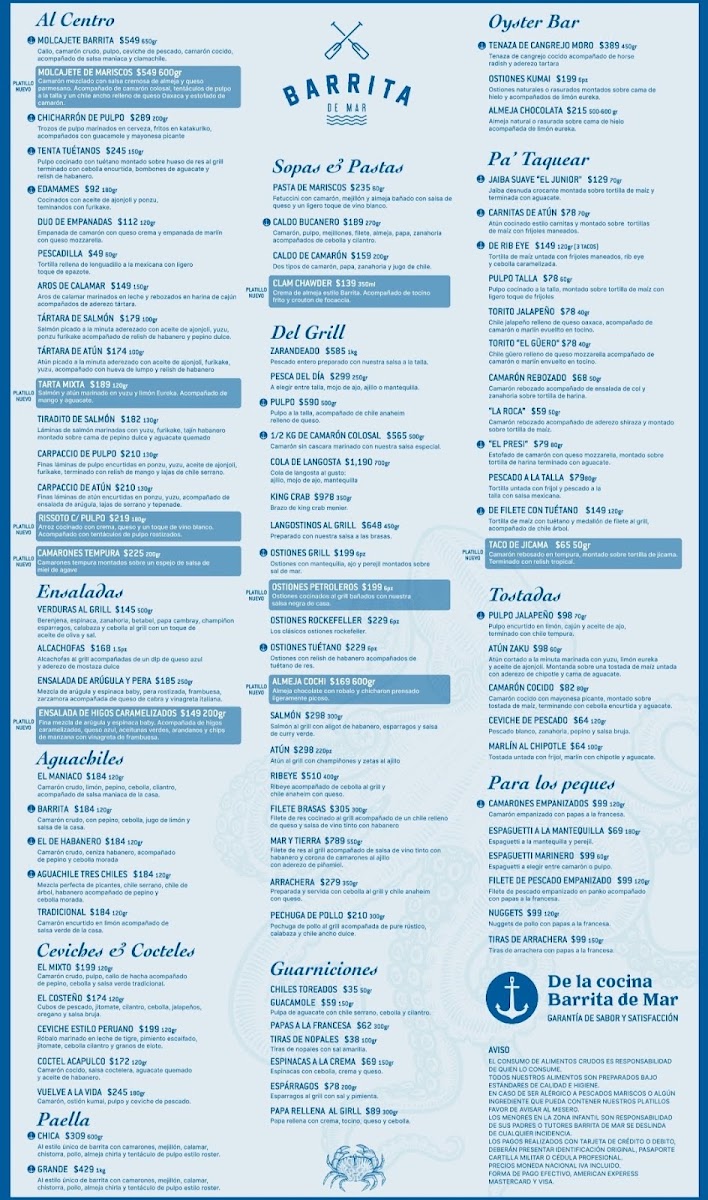 Barrita De Mar Interlomas Menu Photo 5