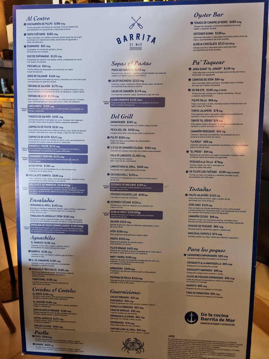Barrita De Mar Interlomas Menu Photo 8
