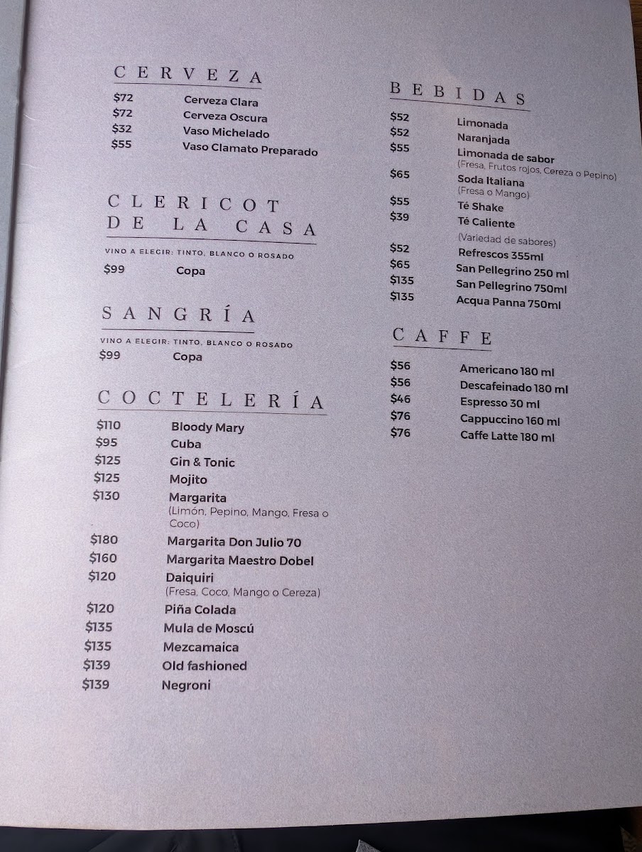 Basilico Cd. Juárez Menu Photo 10