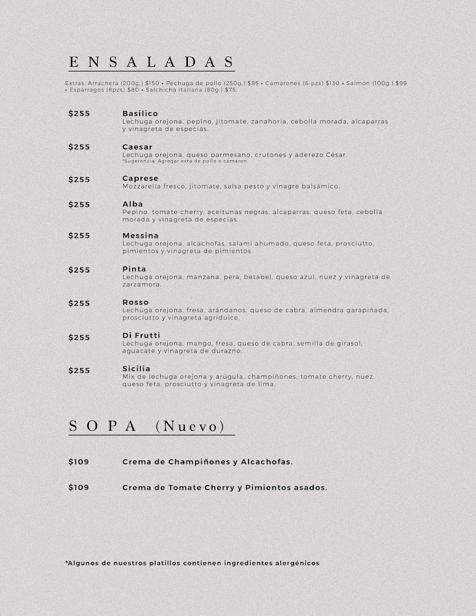 Basilico Cd. Juárez Menu Photo 5