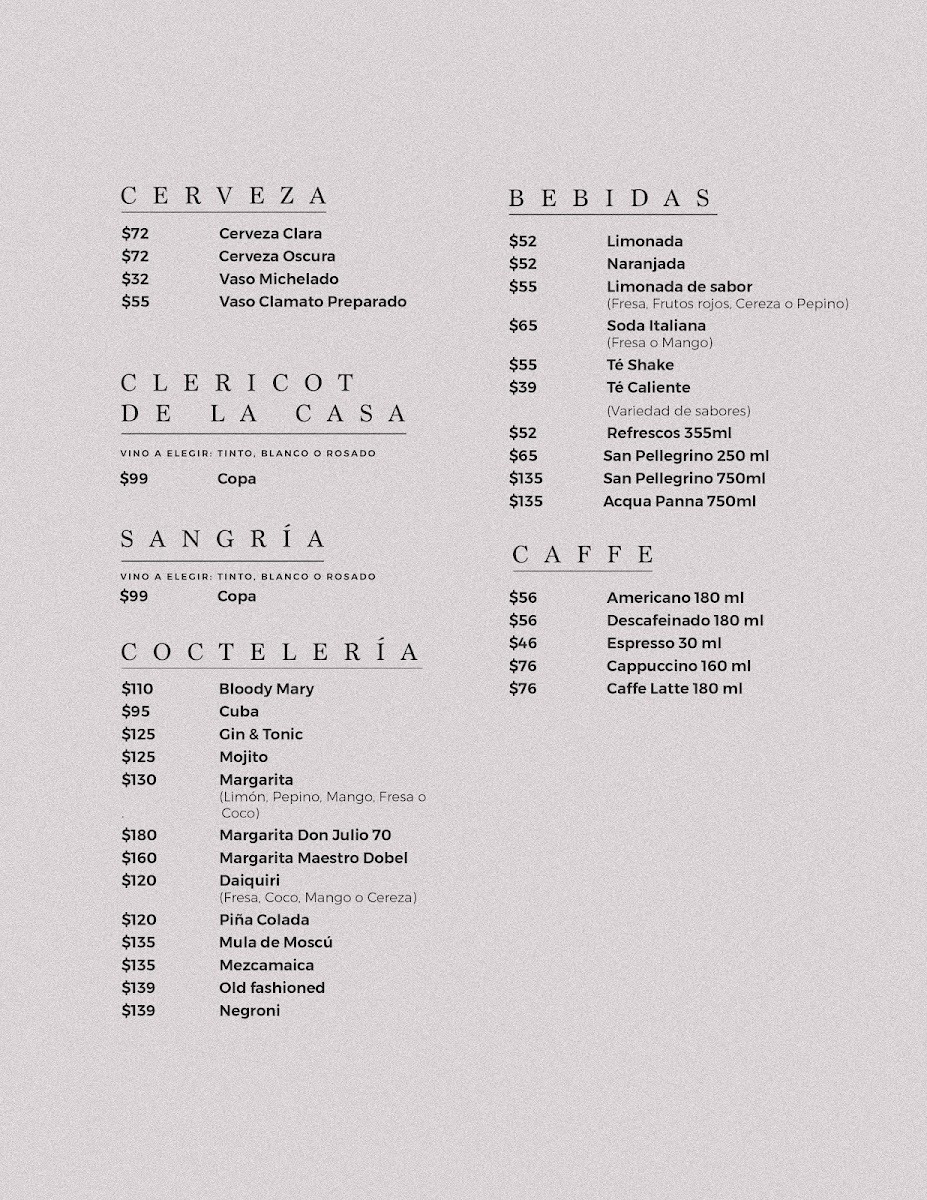 Basilico Cd. Juárez Menu Photo 6
