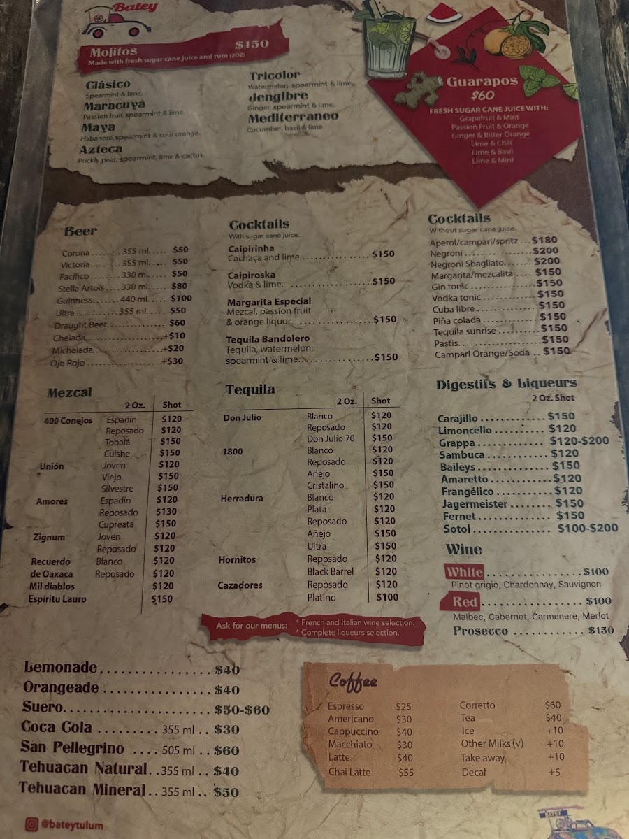 Batey Mojito And Guarapo Bar Menu Photo 2