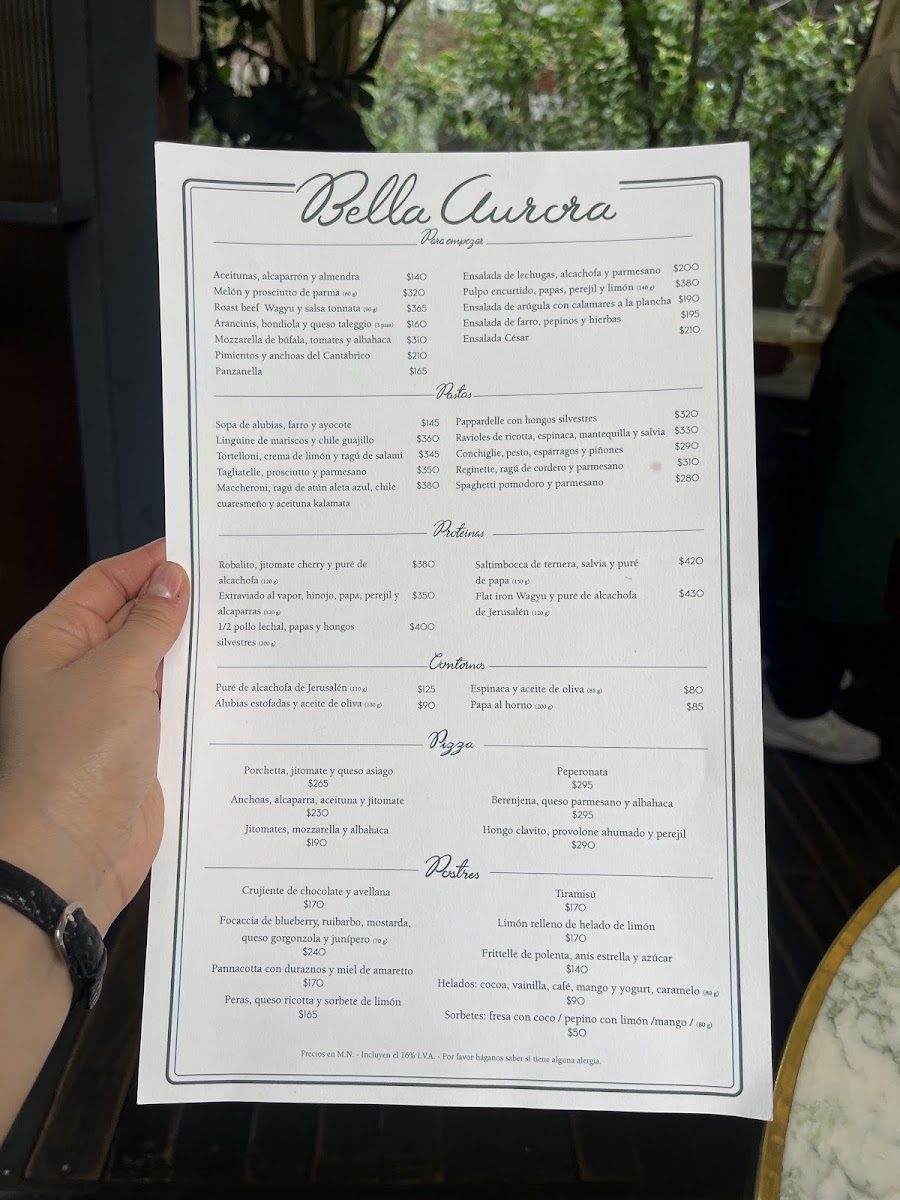 Bella Aurora Menu Photo 4