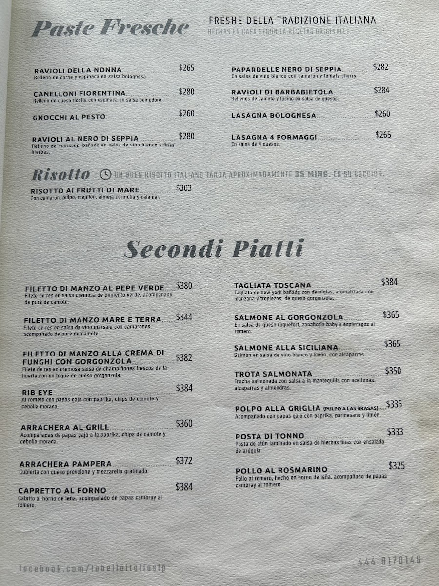 Bella Italia Menu Photo 2