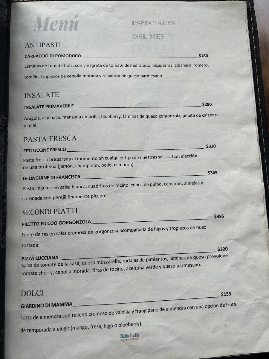 Bella Italia Menu Photo 4