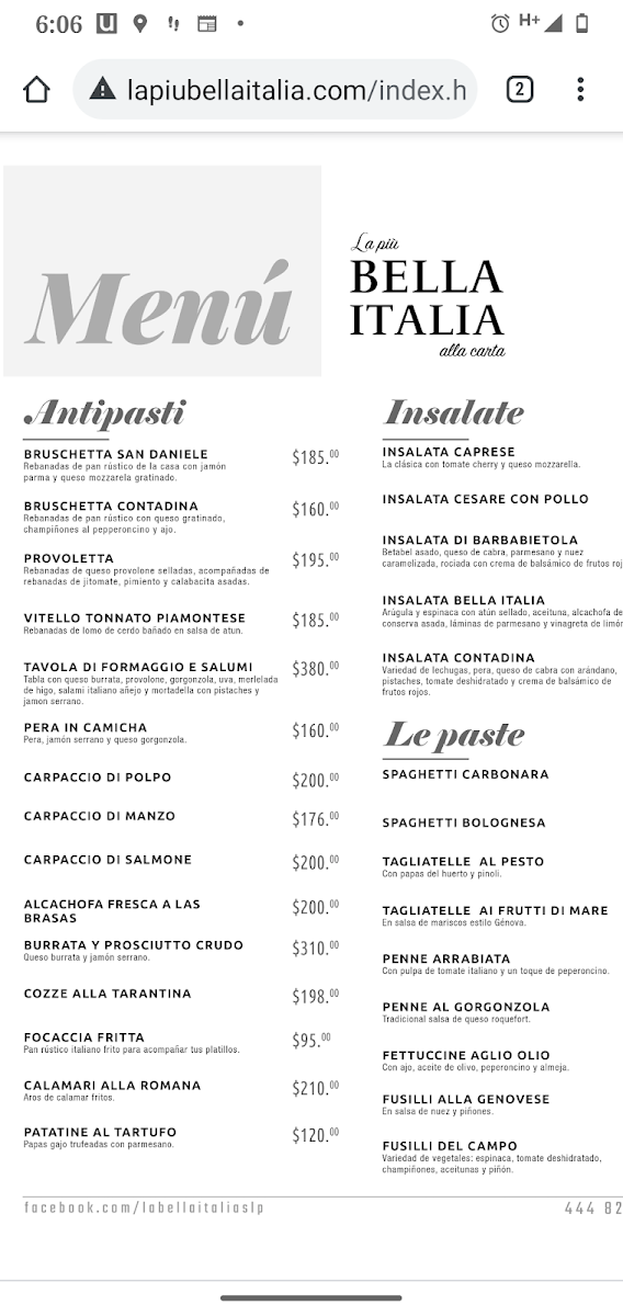 Bella Italia Menu Photo 5