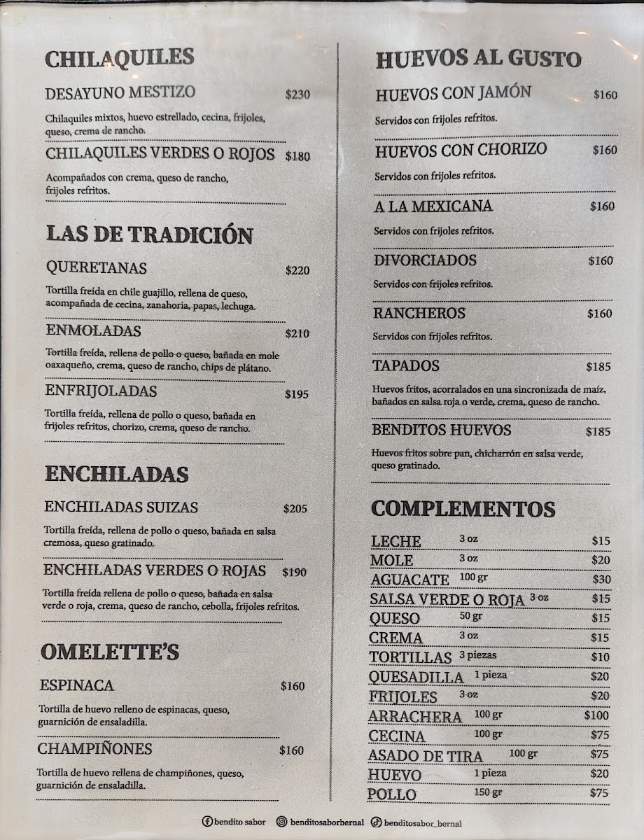 Bendito Sabor Menu Photo 3